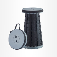 Tabouret télescopique pliable en plastique moderne pour l'extérieur, chaise portable pour utilisation en parc