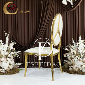 Modern Gold Metal Hotel Chair White <b>Cushion</b> Tapered Legs Solid <b>Back</b> Indoor Commercial Furniture - Product Image 6