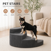 Marchepieds pour chiens en velours côtelé doux, antidérapants, portables, avec housse amovible, rampe d'escalade intérieure