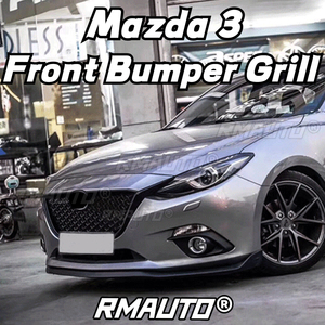 สำหรับ Mazda 3 Axela 2020-2022 กระจังหน้าทรง JDM สไตล์รถแข่ง  ตะแกรงรังผึ้ง ชุดแต่งสำหรับ Mazda 3 Axela อุปกรณ์ตกแต่งรถยนต์ - Product Image 6