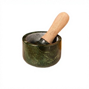 Mortier et pilon de forme ronde de concepteur broyeur et pilon de taille personnalisée de qualité supérieure pour l'usage de restaurant - Product Image 1
