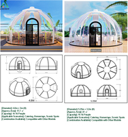 Casa Burbuja con Techo Transparente, Domo Geodésico, Tienda de Glamping, Cápsula para Observación de Estrellas, para Estancias Inolvidables, Escapadas Románticas y Eventos
