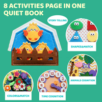 Nouveautés : Livre d'activités Montessori en feutre pour tout-petits de 3 ans et plus, livre silencieux en bois, jouets de voyage éducatifs pour garçons et filles