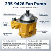 Ensemble de pompe hydraulique à piston variable 295-9426 pour pièces de machines de construction Cat 349DL
