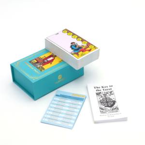 Barajas de Tarot de oráculos de hoja de oro impresas personalizadas inspiradas en papel de diseño de tamaño estándar con libro de guía de tarjetas para uso familiar - Product Image 4