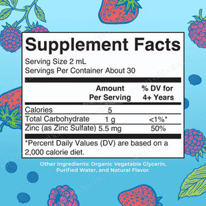 Suplementos orgánicos de la función inmune de los niños de Venta caliente Gotas líquidas de <span class=keywords><strong>zinc</strong></span> iónico en delicioso sabor a bayas - Product Image 6