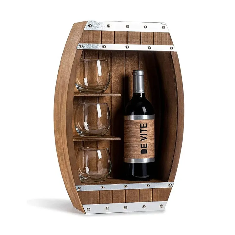 La migliore vendita cassa per vino in legno espositore per botte di vino in legno vetrina in legno di pino con coperchio scorrevole ideale per vino whisky Scotch