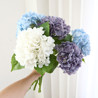 Hortensia Artificial de Tallo Único, Realista al Tacto, de Alta Calidad, en PE Suave, Bajo MOQ, Venta al Por Mayor