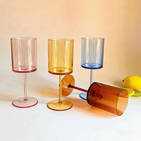 Gobelets en plastique incassables colorés de style vintage pour réceptions de mariage, design moderne, verres à vin rouge, cadeau pour hôtel