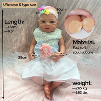Réaliste Parent Compagnon Bricolage Bébé Poupée Réaliste 45Cm Silicone Reborn Poupée Fille Squishy Nouveau-Né Preemy pour Mère-À-Être Pépinière