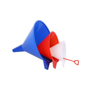Vente directe d'usine, ensemble de 3 entonnoirs à huile en plastique PP avec des tailles de 9,5/14/19 cm, lavables au lave-vaisselle - Product Image 1
