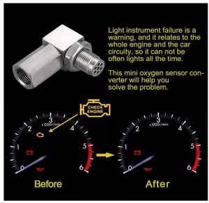 Adaptateur d'entretoise de capteur en acier usiné CNC à 90 degrés M18x1.5 avec mini catalyseur, pour modification d'échappement automobile - Product Image 5