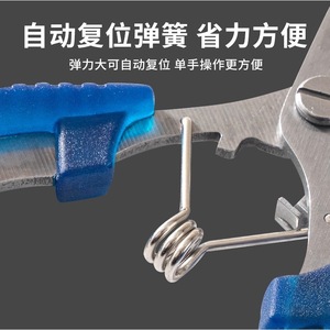 Alicates de Pesca con Punta Curva, Acero Inoxidable, Mangos Azules, Duraderos, Multifuncionales, Cortador de Línea para Pesca - Product Image 2