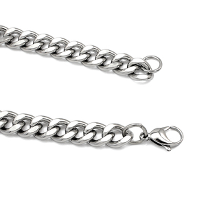 Clásico 18K <span class=keywords><strong>oro</strong></span> Acero inoxidable Simple minimalista dos tonos cadena Paperclip enlace papel Clip collar cadena para Mujeres Hombres - Product Image 5