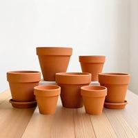 Pot de fleurs en terre cuite de style ferme écologique avec trous de drainage, capacité de 6 L, pour la décoration intérieure et la plantation