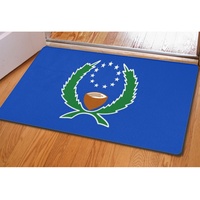 Tapis de sol rectangulaire fin en polyester et caoutchouc multi-scènes avec imprimé drapeau, 40*60cm, pour usage domestique et commercial