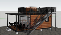 Restaurant modulaire de luxe en conteneur d'expédition préfabriqué de 20 pieds, bar à café, kiosque alimentaire en conteneur