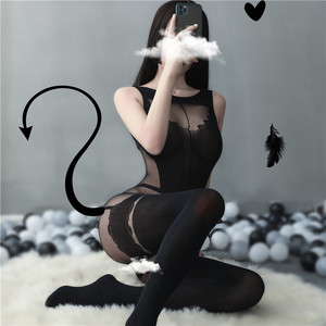 Sexy Kanten Lingerie Dames Transparante Catsuit Open Crotch Body Kousen Voor <span class=keywords><strong>Sex</strong></span> Sling Halter Rugloze Bodysuits - Product Image 1