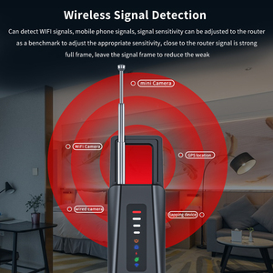 Détecteur de caméra cachée multifonctionnel 8MP 1080P, scanner de signal RF anti-espionnage, localisateur de traceur GPS, zoom optique 10x-20x pour les voyages - Product Image 6