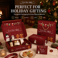 Boîte cadeau de Noël en carton personnalisée de luxe pour l'emballage de serviettes, parfums, ornements, cosmétiques, bijoux, pyjamas