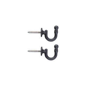 Crochets modernes à tête unique en zinc et <span class=keywords><strong>PVC</strong></span> <span class=keywords><strong>pour</strong></span> rideaux en métal <span class=keywords><strong>Support</strong></span> mural <span class=keywords><strong>pour</strong></span> embrasses <span class=keywords><strong>de</strong></span> fenêtre 25mm écologique quatre saisons - Product Image 5