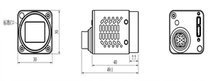 Cámara Vis-SWIR Ultracompacta de 1.3MP 1280x1024 InGaAs con Alimentación USB3.0 para Visión Artificial y Drones ED-TOSW1300-5T Cámara Industrial - Product Image 2