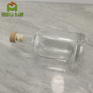 Bottiglia di Vetro Trasparente da 375ml per Vino, Liquori, Bourbon, Cocktail <span class=keywords><strong>Old</strong></span> Fashioned e <span class=keywords><strong>Gin</strong></span> con Tappo in Sughero - Product Image 2