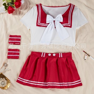 Commerce extérieur de lingerie sexy grande taille européenne et américaine, jupe plissée séduisante style uniforme scolaire, pure et élégante. - Product Image 4