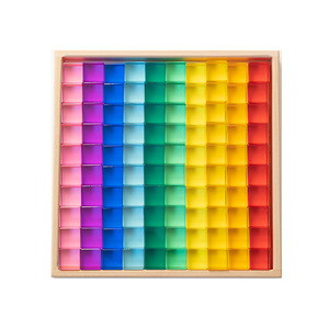 Acrylic Transparent Cube <strong>Gem</strong> Building Blocks for Children's Educational Development Rainbow Blocks Preschool Toys - Product Image 5