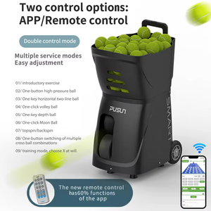 Máquina lanzapelotas de <span class=keywords><strong>tenis</strong></span> portátil profesional PUNSUN ABS con capacidad para 100 pelotas para entrenamiento - Equipo de <span class=keywords><strong>tenis</strong></span> esencial - Product Image 5