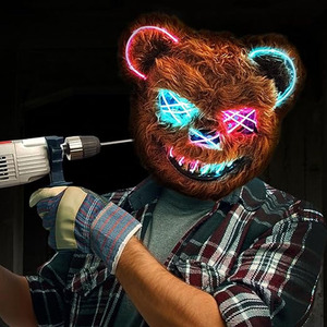 Máscara de oso LED luminosa, máscara de bola de Mascarada brillante para hombres y mujeres, accesorios de Cosplay, máscara iluminada, máscara, suministros de Halloween - Product Image 1