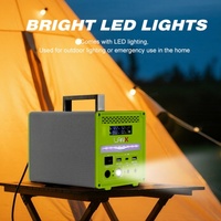Ligero Larga vida 300W 400W 600W 220V Aluminio LiFePO4 Generador solar Sistema de almacenamiento de energía Estaciones de energía solar portátiles