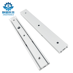 Riel de guía microinvisible de aleación de aluminio de 20 mm x 7,8 mm de una sola capa, personalizado, mini deslizador <span class=keywords><strong>para</strong></span> cajón, extensión de 2/3 pliegues, modelo industrial - Product Image 3