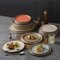 Assiette en Porcelaine Fine Style Américain Haut de Gamme pour Usage Domestique – Plat Plat pour Steak, Pâtes, Salade – Idéal pour Événements
