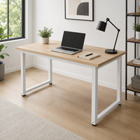 Pieds de table carrés en métal Wekis blancs avec patins de nivellement pour mobilier de bureau et de salle à manger – Vente en gros