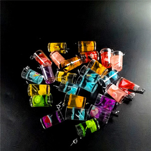 Resin Keychains Fruit Beverage Bottles Mixed Colors Plastic Pendants Gift <b>Charms</b> Themed Accessories - Product Image 3