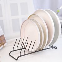 Égouttoir à vaisselle en fer pour comptoir de cuisine, support de rangement pour assiettes, organisateur de vaisselle, séchoir à assiettes peu encombrant