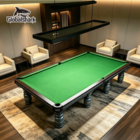 Table de billard en bois massif de 12 pieds avec plateau en ardoise véritable, surface stable et lisse, table de billard professionnelle pour salle de jeux