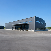 Entrepôt en structure acier sur mesure conforme à la norme EN 1090, atelier métallique préfabriqué durable, garage, hangar, bâtiment industriel