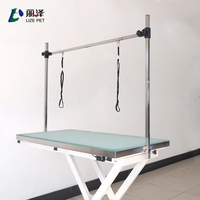 Tables de beauté pour chiens LZ, table d'examen vétérinaire à hauteur réglable avec LED, table de toilettage électrique à levage croisé pour animaux de compagnie