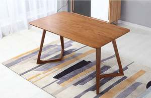 Mesa de Comedor y Sillas de Madera Pura Japonesa, Combinación Rectangular, Mesa Pequeña y Sencilla para Familias - Product Image 2