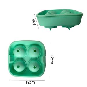 Moule en silicone personnalisé à 4 cavités pour glaçons sphériques, facile à démouler, pour whisky et cocktails - Product Image 4