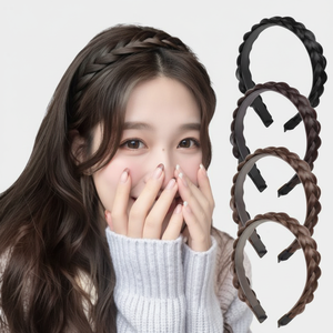 Accessorio per capelli intrecciato per tutto il giorno con fascia di riso in Mica Pretzel - Product Image 1
