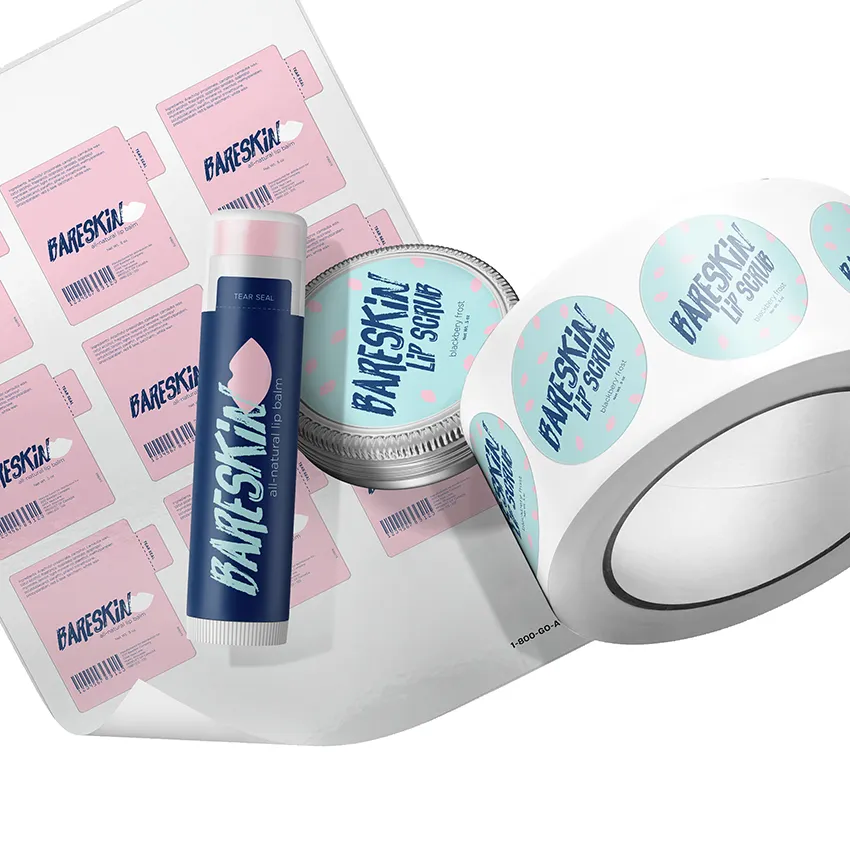 DIY Circle Lip Balm Wasserdichtes Etikett für leere Behälter Lip gloss Aufkleber