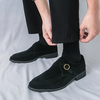 Nouvelles Chaussures Habillées en Daim pour Hommes Style Oxford Décontracté et Formel à Enfiler