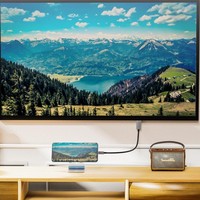 Câble USB-C vers HDTV 4K durable, connexion directe à un seul câble au moniteur TV |   Connecteurs en nylon tressé et dorés pour une utilisation durable