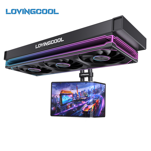 LOVINGCOOL All-in-One 2K Curved Screen 6.67-inch 360mm Aio Water Cooler ARGB PWM CPU Desktop Game Computer PC Case Liquid Cooler