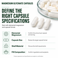 Capsules de glycinate de magnésium en vrac personnalisées Greenpie, complément alimentaire OEM ODM pour l'emballage de marques privées