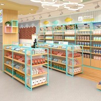 Présentoir mural réglable robuste à LED pour magasin de luxe maternité et bébé, étagère de vente au détail pour lait en poudre, idéal pour les centres commerciaux