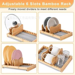 Cross-border wooden <b>dish</b> <b>rack</b>, household kitchen countertop storage <b>rack</b>, multi-functional solid wood cookware <b>rack</b> - Product Image 3